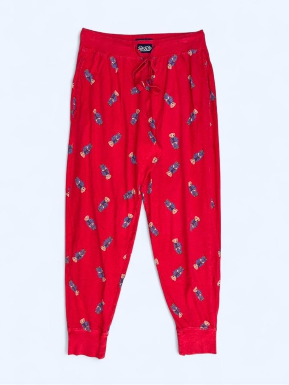Polo Ralph Lauren Red Pajama Pants Bear Print loungewear Sleepwear Preppy size M